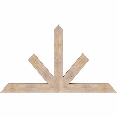 Ekena Millwork Saratoga Smooth Timber Gable Bracket, Douglas Fir, 72"W x 42"H x 5 1/2"D x 5 1/2"F, 14/12 Pitch GBW072X42X0606SAR00SDF